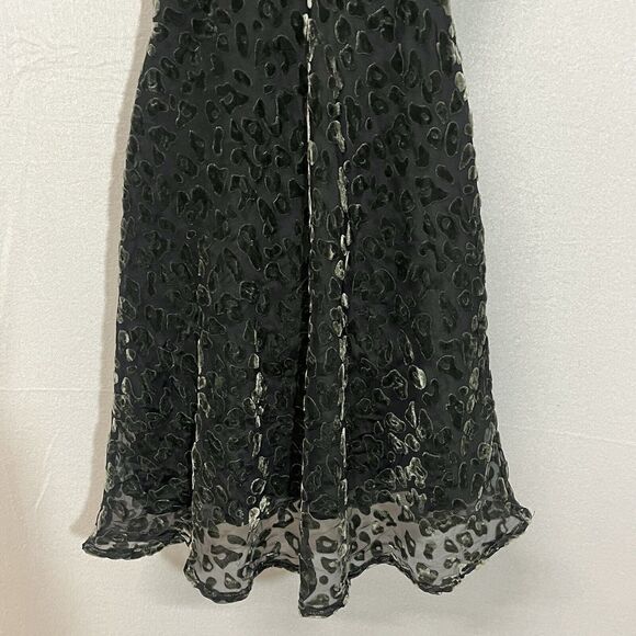 ASTR the Label‎ Dress Gabi Leopard Velvet Womens L Short Mini Slip Sleeveless - Picture 5 of 16